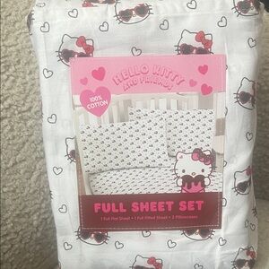 New Hello Kitty Full Sheet Set NWT